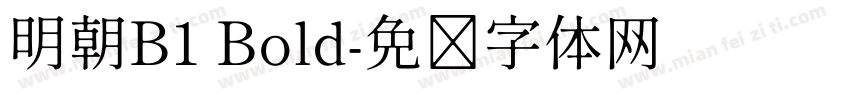 明朝B1 Bold字体转换